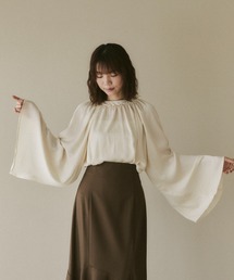 moi tytto | フレアスリーブギャザーブラウス(シャツ/ブラウス)