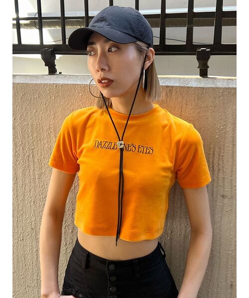 EMODA（エモダ）の「エンブロイダリーベロアトップス（Tシャツ