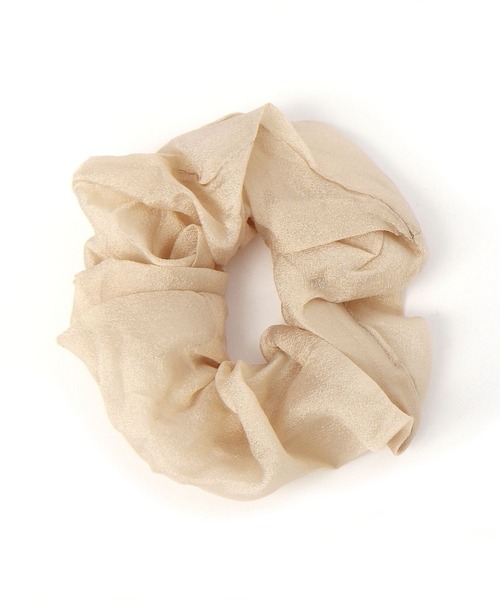 LAKOLE(ラコレ)の「ワッシャーシフォンシュシュ / 909514(シュシュ・レディース・ライトベージュ/ブラック/ライトグリーン/ブラウン・FREE)」の1枚目の写真