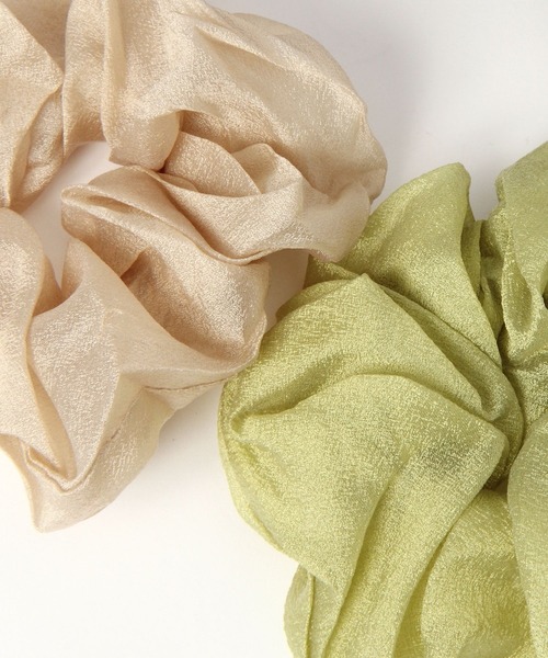 LAKOLE(ラコレ)の「ワッシャーシフォンシュシュ / 909514(シュシュ・レディース・ライトベージュ/ブラック/ライトグリーン/ブラウン・FREE)」の6枚目の写真