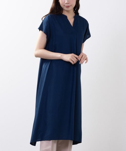 NAVY(ネイビー)の「インドファブリック スキッパーワンピース(ワンピース・レディース・パープル/ネイビー/ブルー・フリー)」の6枚目の写真