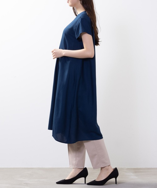NAVY(ネイビー)の「インドファブリック スキッパーワンピース(ワンピース・レディース・パープル/ネイビー/ブルー・フリー)」の10枚目の写真