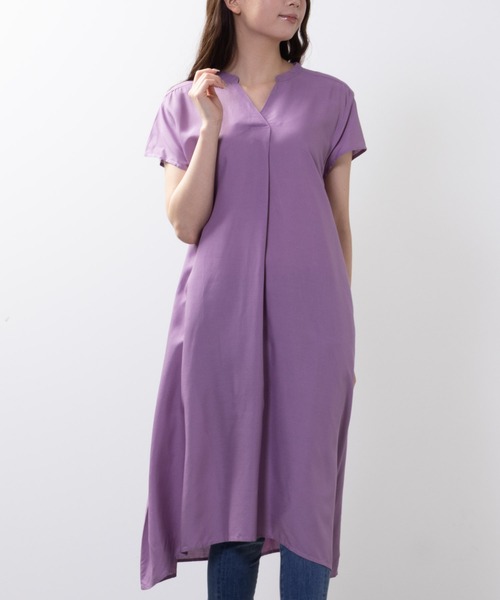 NAVY(ネイビー)の「インドファブリック スキッパーワンピース(ワンピース・レディース・パープル/ネイビー/ブルー・フリー)」の7枚目の写真