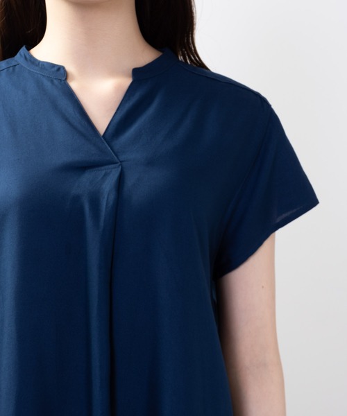 NAVY(ネイビー)の「インドファブリック スキッパーワンピース(ワンピース・レディース・パープル/ネイビー/ブルー・フリー)」の4枚目の写真