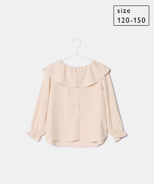 ROPE' PICNIC（ロペピクニック）の「【KIDS】フレアカラーブラウス（シャツ/ブラウス・キッズ・ブラック/クリーム・120/130/140/150）」の2枚目の写真
