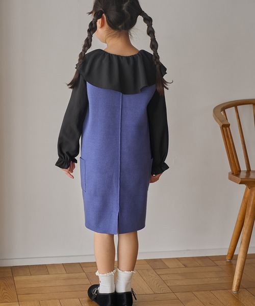 ROPE' PICNIC（ロペピクニック）の「【KIDS】フレアカラーブラウス（シャツ/ブラウス・キッズ・ブラック/クリーム・120/130/140/150）」の12枚目の写真