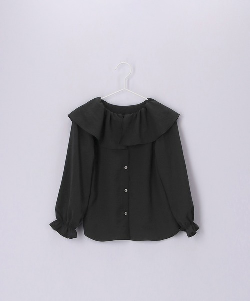 ROPE' PICNIC（ロペピクニック）の「【KIDS】フレアカラーブラウス（シャツ/ブラウス・キッズ・ブラック/クリーム・120/130/140/150）」の14枚目の写真