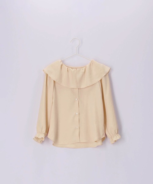 ROPE' PICNIC（ロペピクニック）の「【KIDS】フレアカラーブラウス（シャツ/ブラウス・キッズ・ブラック/クリーム・120/130/140/150）」の3枚目の写真