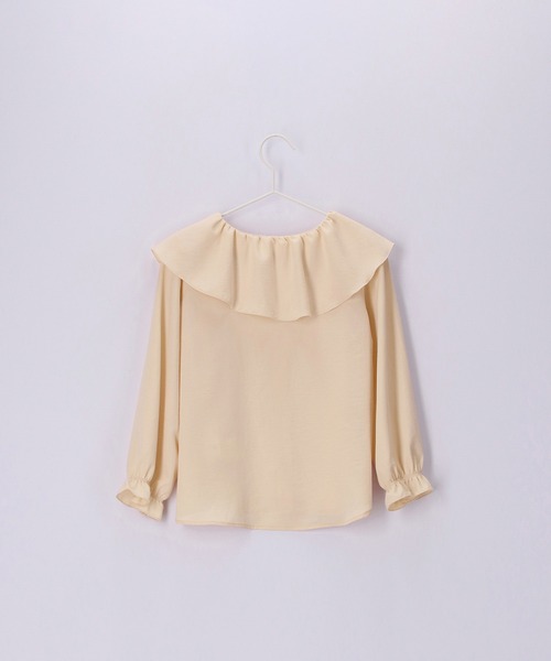 ROPE' PICNIC（ロペピクニック）の「【KIDS】フレアカラーブラウス（シャツ/ブラウス・キッズ・ブラック/クリーム・120/130/140/150）」の4枚目の写真