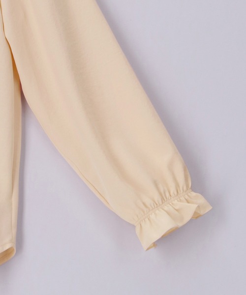 ROPE' PICNIC（ロペピクニック）の「【KIDS】フレアカラーブラウス（シャツ/ブラウス・キッズ・ブラック/クリーム・120/130/140/150）」の6枚目の写真