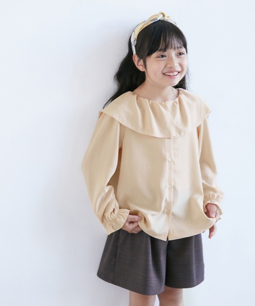 ROPE' PICNIC（ロペピクニック）の「【KIDS】フレアカラーブラウス（シャツ/ブラウス・キッズ・ブラック/クリーム・120/130/140/150）」の17枚目の写真