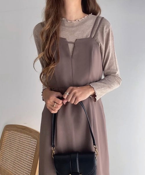 FILLOU(FILLOU)の「ウエストスリットバックリボンキャミワンピース(ワンピース・レディース・モカ/ブラック/ベージュ・MEDIUM/LARGE/X-LARGE)」の11枚目の写真