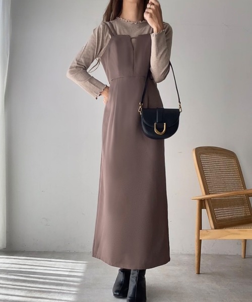 FILLOU(FILLOU)の「ウエストスリットバックリボンキャミワンピース(ワンピース・レディース・モカ/ブラック/ベージュ・MEDIUM/LARGE/X-LARGE)」の13枚目の写真