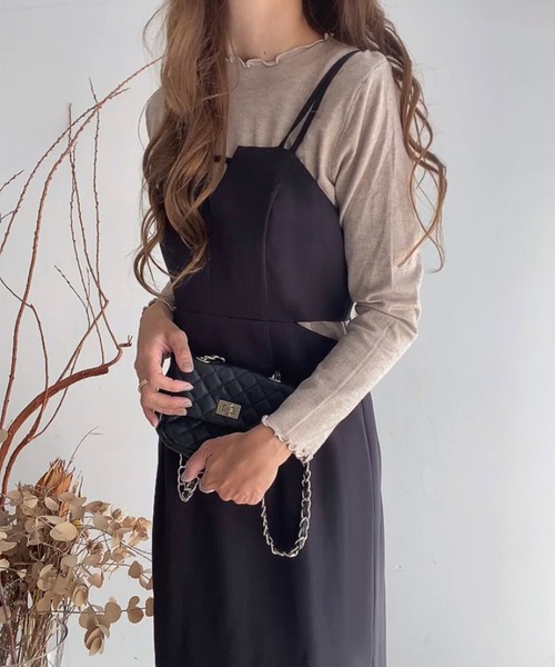 FILLOU(FILLOU)の「ウエストスリットバックリボンキャミワンピース(ワンピース・レディース・モカ/ブラック/ベージュ・MEDIUM/LARGE/X-LARGE)」の15枚目の写真