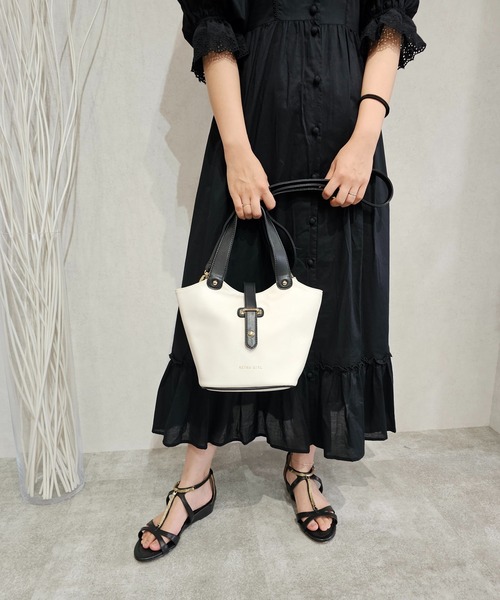 RETRO GIRL（レトロガール）の「【RETRO GIRL/レトロガール】ミニ手提げトートバック（トートバッグ・レディース・ベージュ/ピンク/ブルー・FREE）」の4枚目の写真