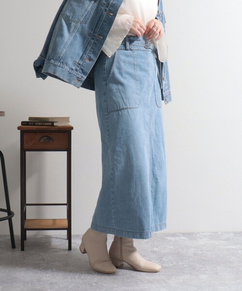 fredy emue（フレディエミュ）の「ベルトデザインデニムスカート（デニムスカート・レディース・ブルー/ネイビー・36/38）」の11枚目の写真