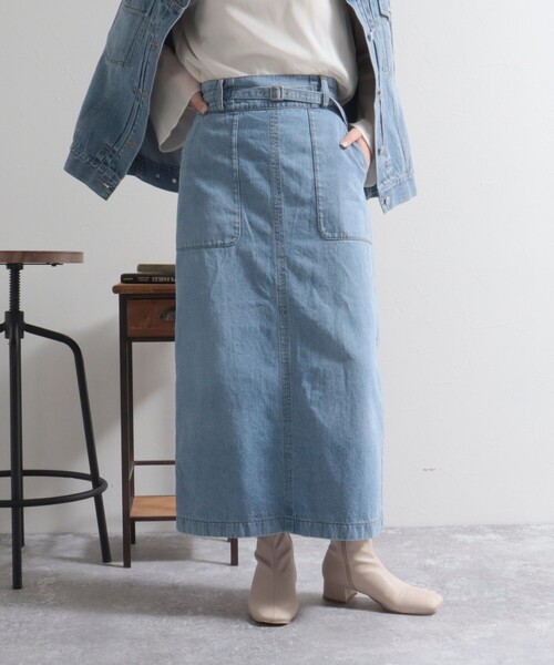 fredy emue（フレディエミュ）の「ベルトデザインデニムスカート（デニムスカート・レディース・ブルー/ネイビー・36/38）」の12枚目の写真