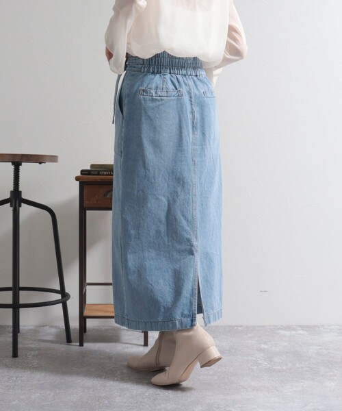 fredy emue（フレディエミュ）の「ベルトデザインデニムスカート（デニムスカート・レディース・ブルー/ネイビー・36/38）」の14枚目の写真