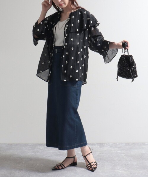 fredy emue（フレディエミュ）の「ベルトデザインデニムスカート（デニムスカート・レディース・ブルー/ネイビー・36/38）」の19枚目の写真