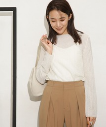 NANO universe | シャーリングレースカットトップス(Tシャツ/カットソー)