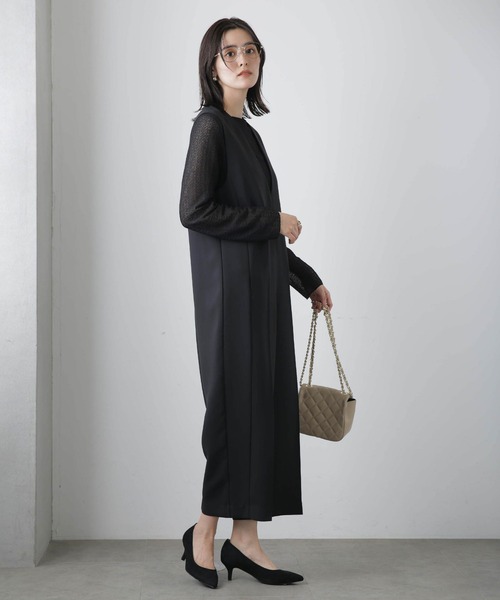 NANO universe（ナノユニバース）の「シャーリングレースカットトップス（Tシャツ/カットソー・レディース・オフホワイト/ブラック・S/M）」の16枚目の写真