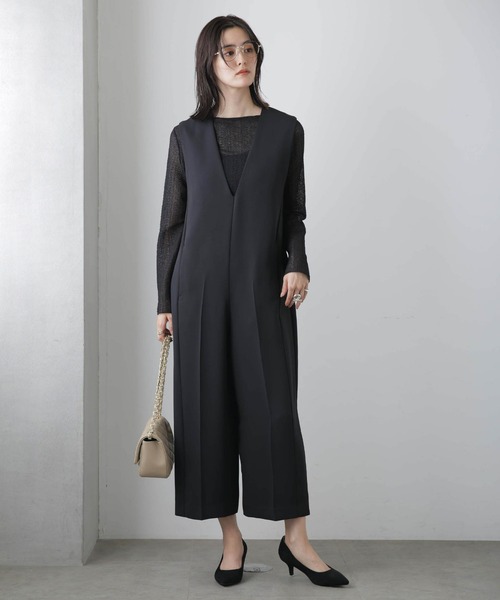 NANO universe（ナノユニバース）の「シャーリングレースカットトップス（Tシャツ/カットソー・レディース・オフホワイト/ブラック・S/M）」の14枚目の写真