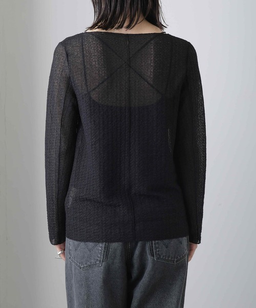 NANO universe（ナノユニバース）の「シャーリングレースカットトップス（Tシャツ/カットソー・レディース・オフホワイト/ブラック・S/M）」の19枚目の写真