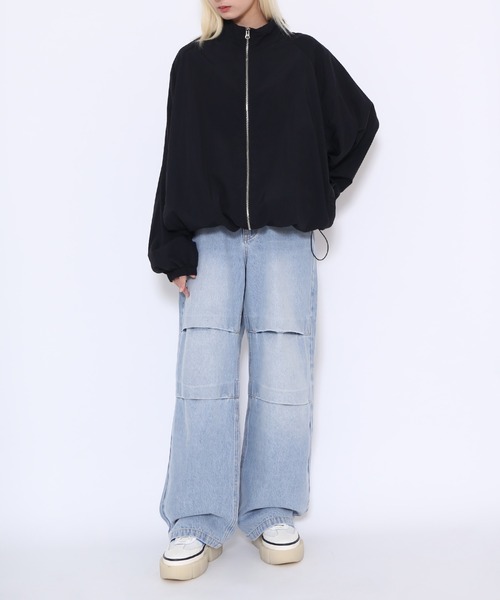 PUNYUS（プニュズ）の「ニータックバギーデニムパンツ（デニムパンツ・レディース・ライトブルー/ブラック・1/2/3/4）」の19枚目の写真