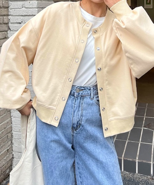 ad thie(アドティエ)の「2WAYスナップボタンカーディガントップス(カーディガン/ボレロ・レディース・ピンク/ブラック/ブラウン/カーキ/ワインレッド/アイボリー・L/M)」の16枚目の写真