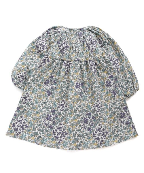 Seraph（セラフ）の「小花柄シャーリングワンピース（ワンピース・キッズ・ブルー/チャコール/レッド・130/140/90/95/110/80/120/100）」の9枚目の写真