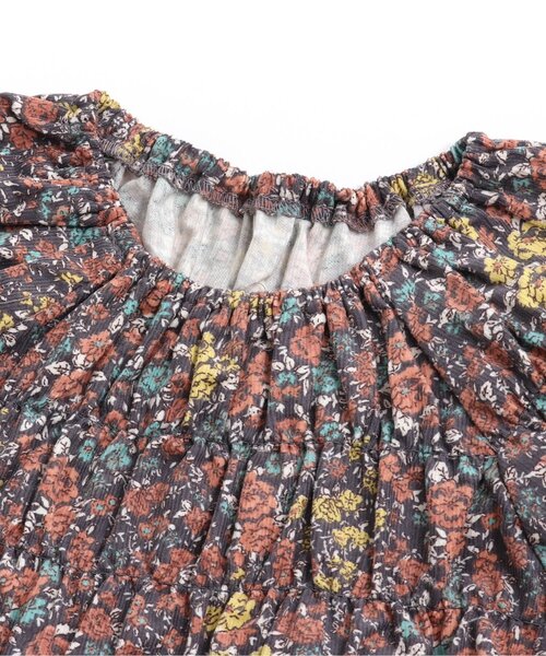 Seraph（セラフ）の「小花柄シャーリングワンピース（ワンピース・キッズ・ブルー/チャコール/レッド・130/140/90/95/110/80/120/100）」の12枚目の写真