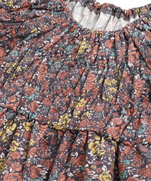 Seraph（セラフ）の「小花柄シャーリングワンピース（ワンピース・キッズ・ブルー/チャコール/レッド・130/140/90/95/110/80/120/100）」の13枚目の写真