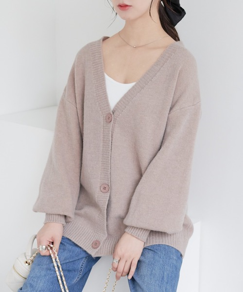 ECRIRE（エクリール）の「オーバーサイズカーディガン（カーディガン/ボレロ・レディース・モカ/ブラック/アイボリー・M）」の21枚目の写真