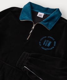 VISION STREET WEAR | 【VISION STREET WEAR/ヴィジョンストリートウェア】ワンポイントサークルロゴベロアハーフジップスウェット/ビッグシルエット(スウェット)