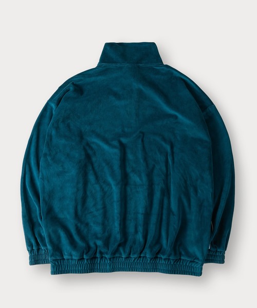 VISION STREET WEAR（ヴィジョンストリートウェア）の「【VISION STREET WEAR/ヴィジョンストリートウェア】ワンポイントサークルロゴベロアハーフジップスウェット/ビッグシルエット（スウェット・メンズ・ブラック/アイボリー/ブルー・M/XL/L）」の8枚目の写真