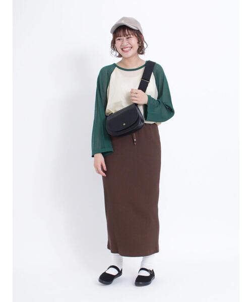 Samansa Mos2（サマンサ モスモス）の「◎ラグランスリーブシアーニット（ニット/セーター・レディース・ブラック/ベージュ/グリーン/ブラウン・F）」の13枚目の写真