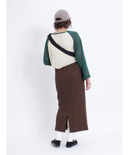 Samansa Mos2（サマンサ モスモス）の「◎ラグランスリーブシアーニット（ニット/セーター・レディース・ブラック/ベージュ/グリーン/ブラウン・F）」の15枚目の写真