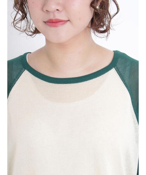 Samansa Mos2（サマンサ モスモス）の「◎ラグランスリーブシアーニット（ニット/セーター・レディース・ブラック/ベージュ/グリーン/ブラウン・F）」の19枚目の写真