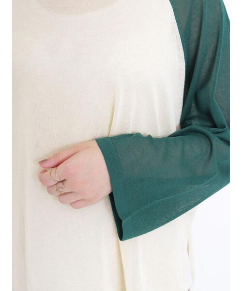 Samansa Mos2（サマンサ モスモス）の「◎ラグランスリーブシアーニット（ニット/セーター・レディース・ブラック/ベージュ/グリーン/ブラウン・F）」の21枚目の写真