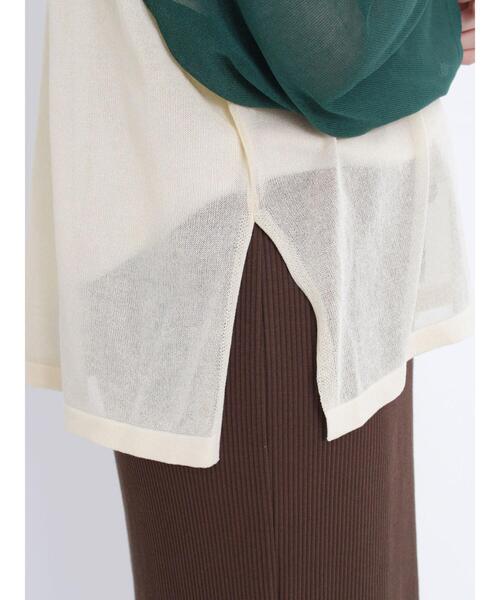 Samansa Mos2（サマンサ モスモス）の「◎ラグランスリーブシアーニット（ニット/セーター・レディース・ブラック/ベージュ/グリーン/ブラウン・F）」の22枚目の写真