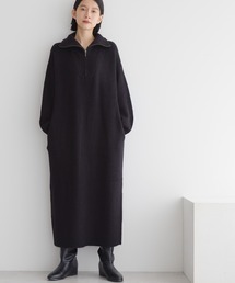 AMERICAN HOLIC | ハーフZIPニットワンピース(ワンピース)