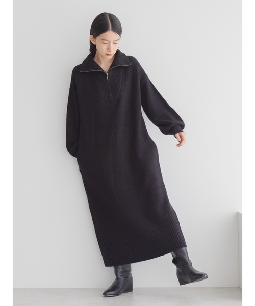 AMERICAN HOLIC（アメリカンホリック）の「ハーフZIPニットワンピース（ワンピース・レディース・ブラック/モカ/グレイッシュベージュ・M/L）」の21枚目の写真