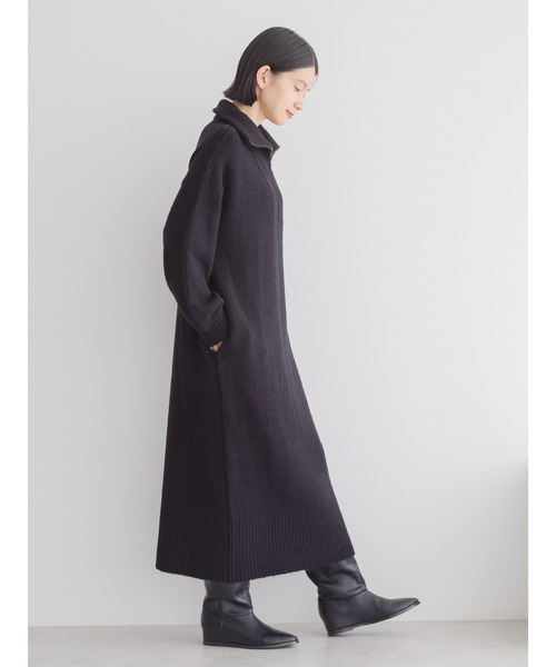 AMERICAN HOLIC（アメリカンホリック）の「ハーフZIPニットワンピース（ワンピース・レディース・ブラック/モカ/グレイッシュベージュ・M/L）」の12枚目の写真