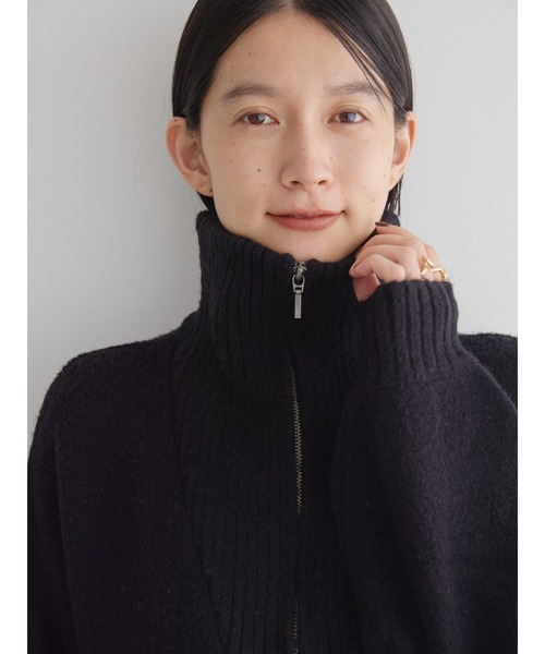 AMERICAN HOLIC（アメリカンホリック）の「ハーフZIPニットワンピース（ワンピース・レディース・ブラック/モカ/グレイッシュベージュ・M/L）」の22枚目の写真