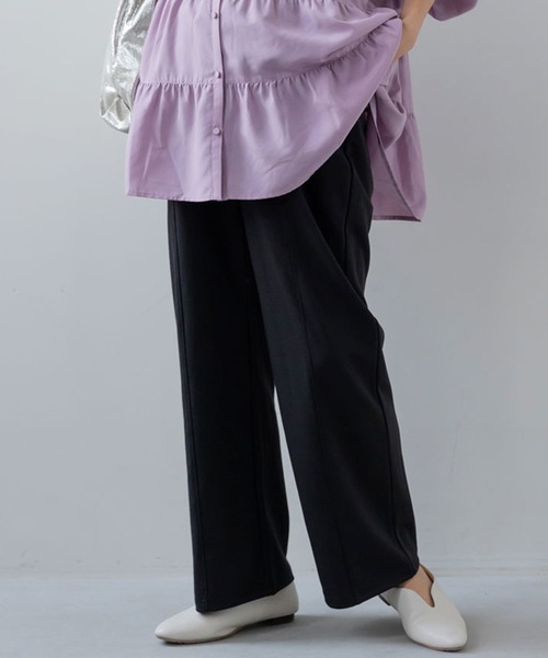 フェリシモMama（フェリシモママ）の「Ｍｏｒｅｄｄｅ　マタニティから産後も使える　ストレッチストレートパンツ（マタニティウェア/グッズ・レディース・モカ/ライトイエロー/ブラック・MEDIUM/LARGE/X-LARGE/XX-LARGE）」の2枚目の写真