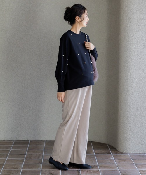 フェリシモMama（フェリシモママ）の「Ｍｏｒｅｄｄｅ　マタニティから産後も使える　ストレッチストレートパンツ（マタニティウェア/グッズ・レディース・モカ/ライトイエロー/ブラック・MEDIUM/LARGE/X-LARGE/XX-LARGE）」の10枚目の写真