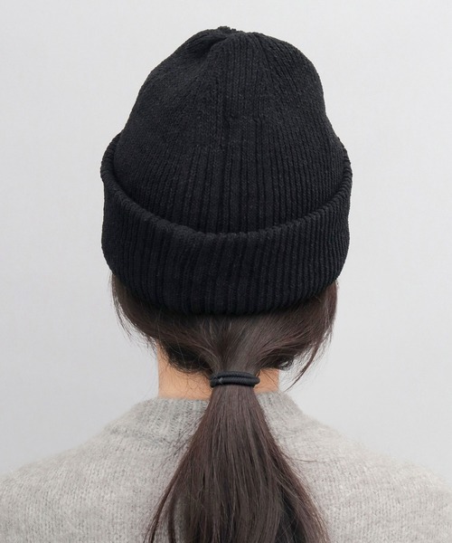 MILLER（ミラー）の「モールニット ニット帽（ニットキャップ/ビーニー・レディース・ブラック/オフホワイト・FREE）」の8枚目の写真