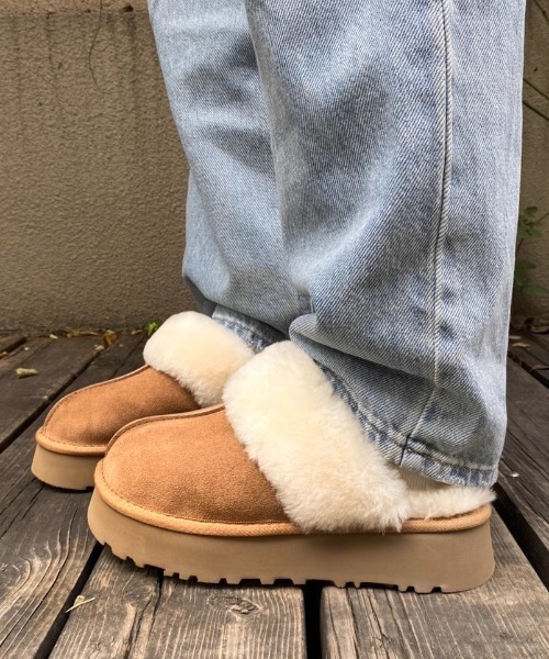 Vipoa(ヴィポア)の「厚底ボリュームフェイクムートンスリッポン(スリッポン・レディース・ブラック/キャメル/ベージュ/ライトベージュ・SMALL/MEDIUM/LARGE)」の12枚目の写真