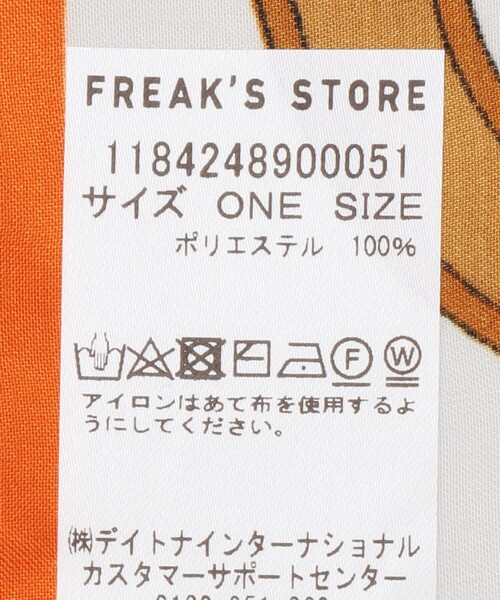 FREAK'S STORE(フリークスストア)の「ヴィンテージライク スカーフ(バンダナ/スカーフ・レディース・ホワイト/ブルー/オレンジ・ONE SIZE)」の6枚目の写真