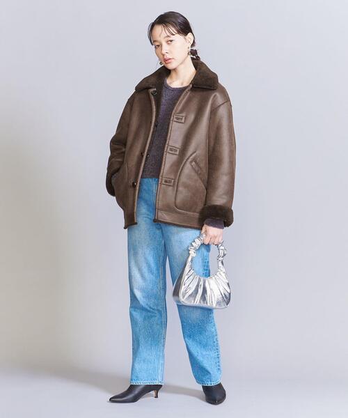 BEAUTY&YOUTH UNITED ARROWS（ビューティーアンドユースユナイテッドアローズ）の「フェイクムートン リバーシブル ボア ブルゾン（ブルゾン・レディース・ダークブラウン・M/S）」の6枚目の写真